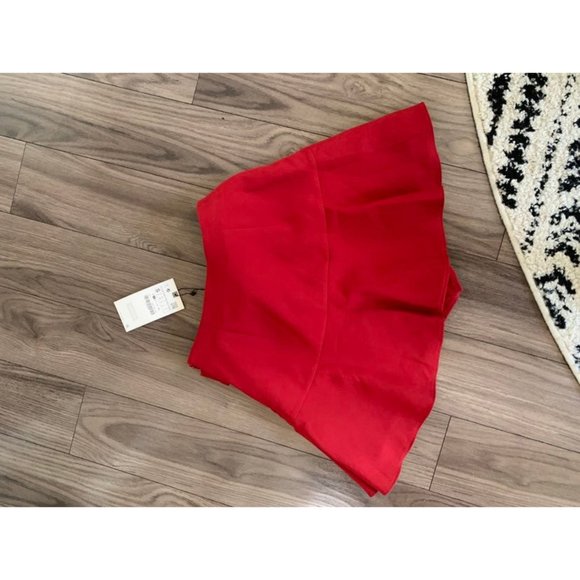 Zara Gorgeous red ribbon tie skirt deep dark valentines holiday red - Picture 5 of 7